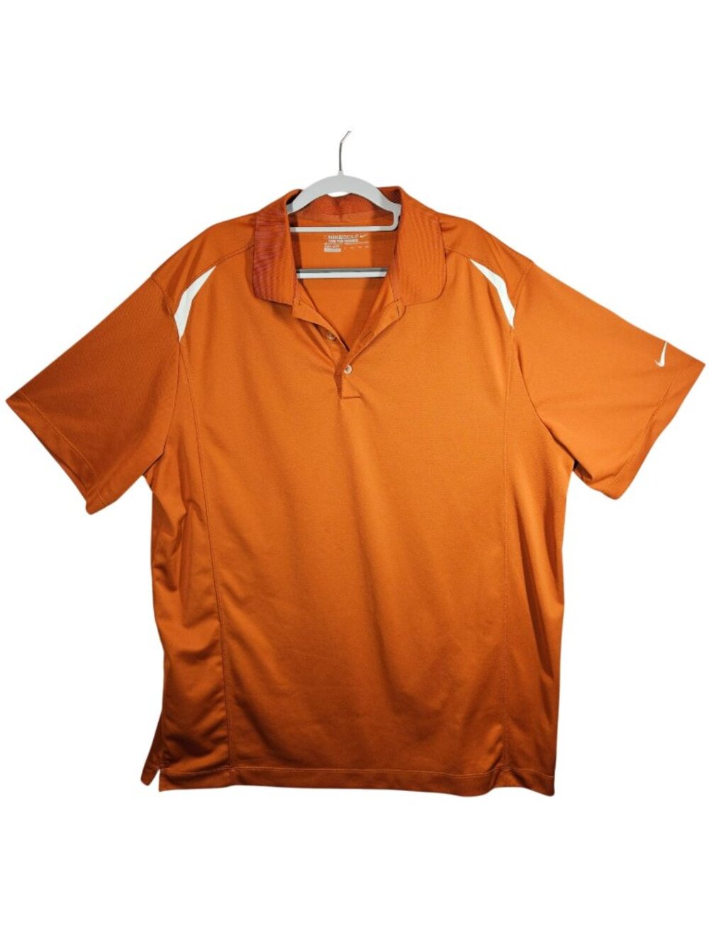Nike Golf Tour Performance Dri-Fit Polo Shirt Mens XXL Burnt Orange Logo golf
